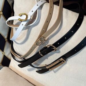 ✨LOT✨New -Elegant Women's Belt Set - Black, White, Tan-and brown